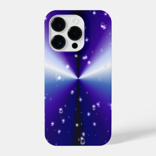 Raindrops with Stars on Purple Blue Black Rainbow iPhone 14 Pro Case