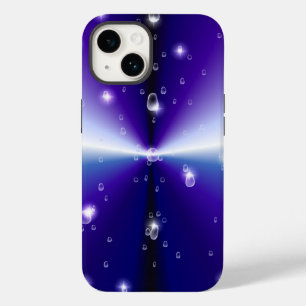 Raindrops with Stars on Purple Blue Black Rainbow iPhone Case