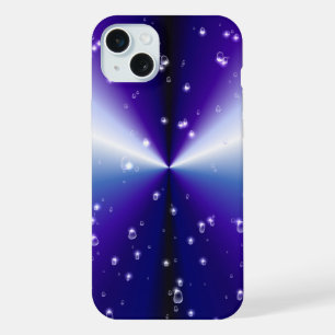 Raindrops with Stars on Purple Blue Black Rainbow iPhone 15 Plus Case