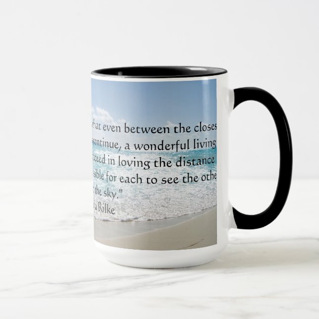 Rainer Maria Rilke Love Quote Coffee Mug (Right)