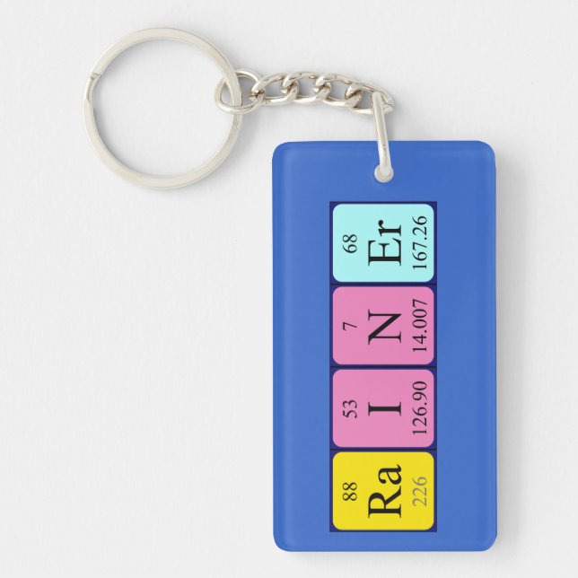 Rainer periodic table name keyring (Front)