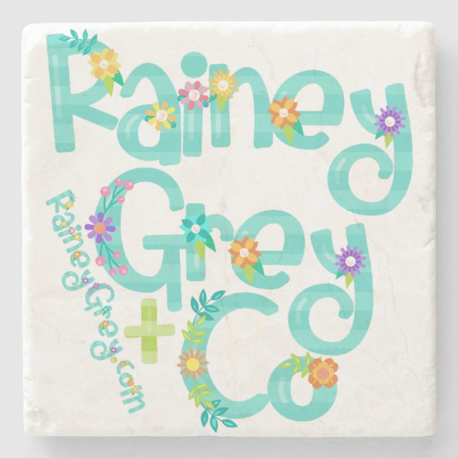 RAINEY GREY + CO [logo 6] Stone Coaster (Front)