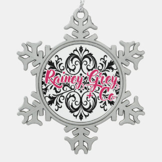 Rainey Grey + Co logo [7] Snowflake Pewter Christmas Ornament