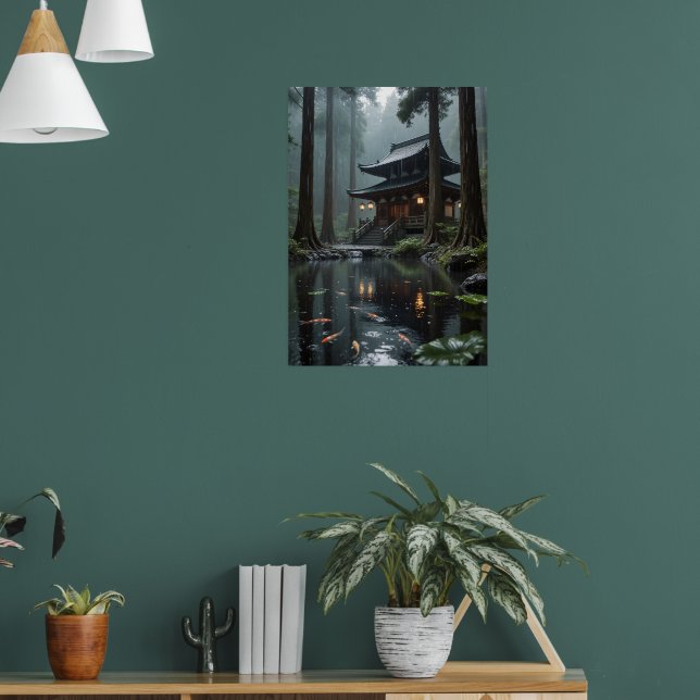 Rainfall Reverie – Hidden Temple Poster (Living Room 1)