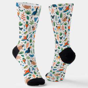 Rainforest Animal Pattern Socks