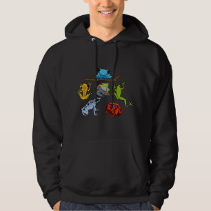 Rainforest Animals Amphibian Collection Toads Frog Hoodie