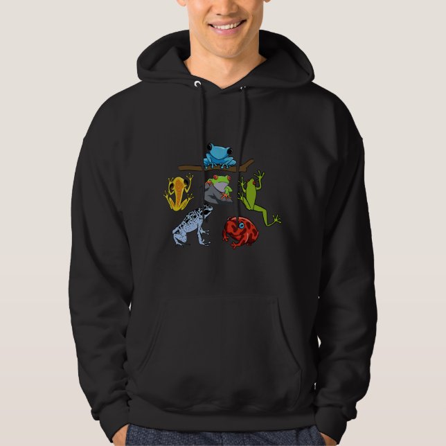 Rainforest Animals Amphibian Collection Toads Frog Hoodie (Front)