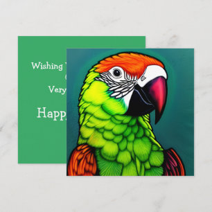 Rainforest Beauty: Exotic Wild Parrot Card
