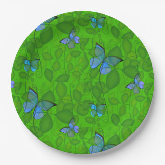 Rainforest Dreams Tropical Vines Butterflies  Paper Plate