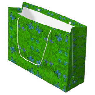 Rainforest Dreams Vine Butterfly All Occasion  Large Gift Bag