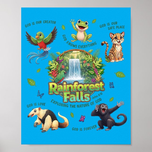 Rainforest Falls Exploring The Nature Of God Poster (Front)