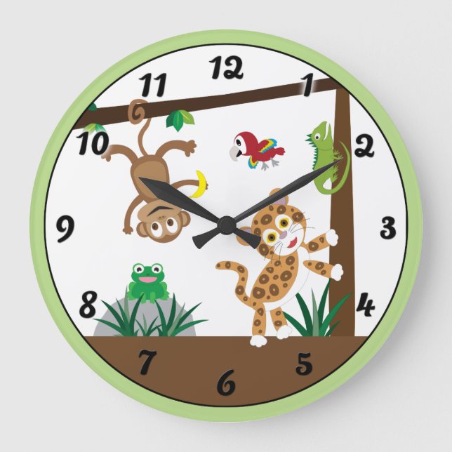 Rainforest Jungle Clock (Front)