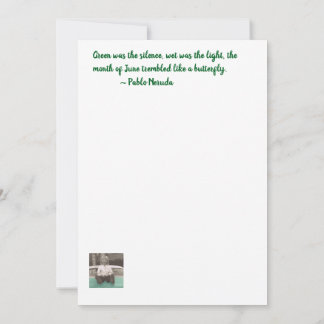 Rainforest poetry card