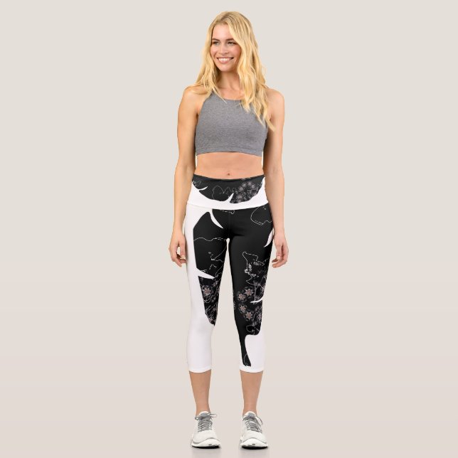 Rainforest Revival Collection Capri Leggings (Front)