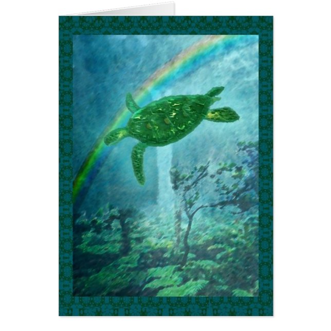 Rainforest Sea Turtle card (Front)