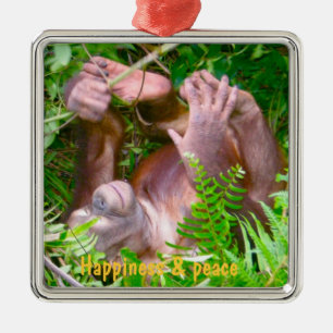 Rainforest Yoga Happy Baby Metal Tree Decoration