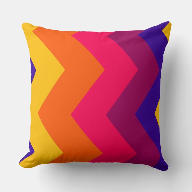 Raingow chevron Pattern  Cushion (Front)