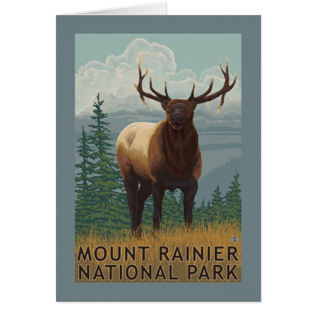 Rainier National Park, WashingtonElk Scene (Front)