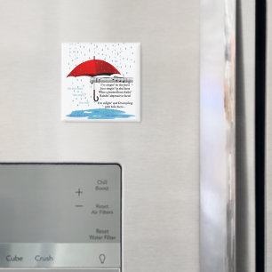 Raining and Singing Alternative Facts Sq Magnet