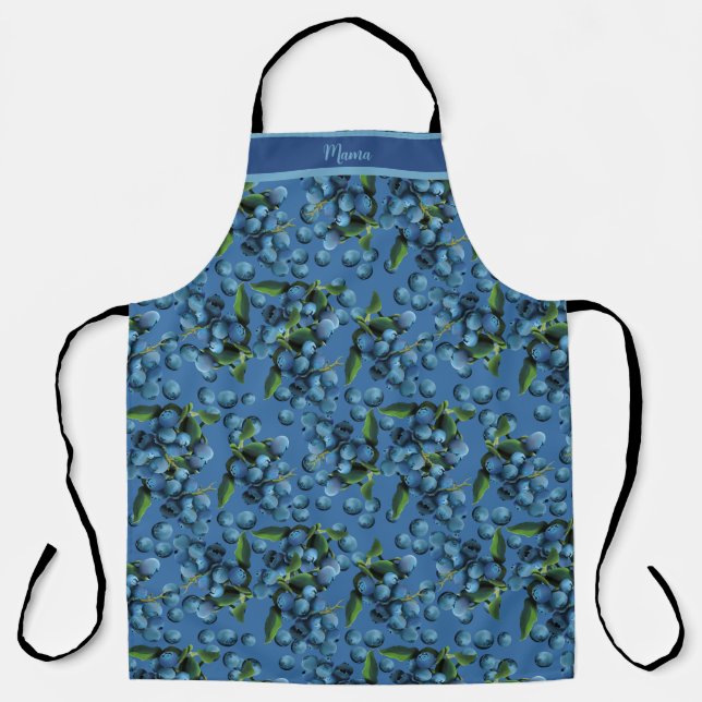 Raining Blueberries Apron (Front)
