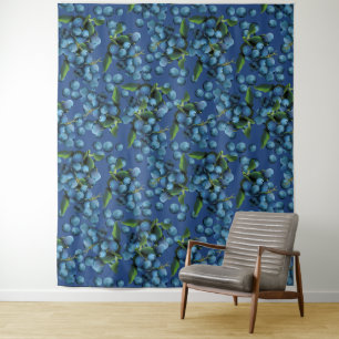 Raining Blueberries Tapestry