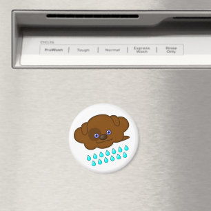 Raining Brown Dog Cloud - Magnet