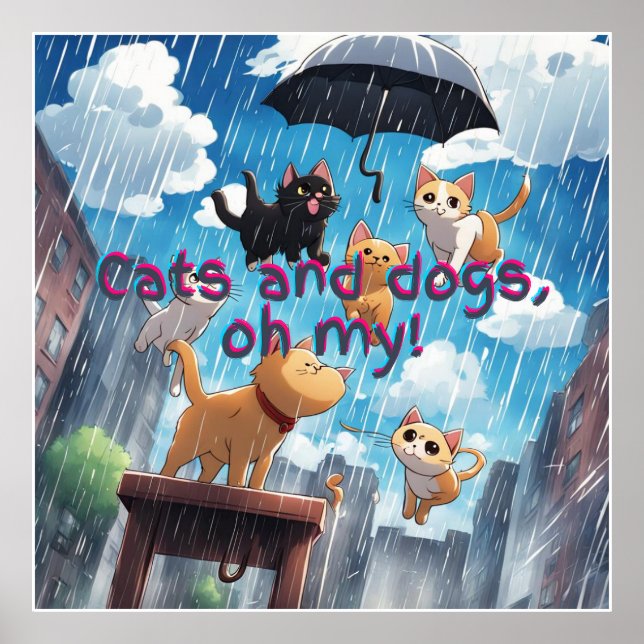 Raining Cats And Dogs Poster (Front)