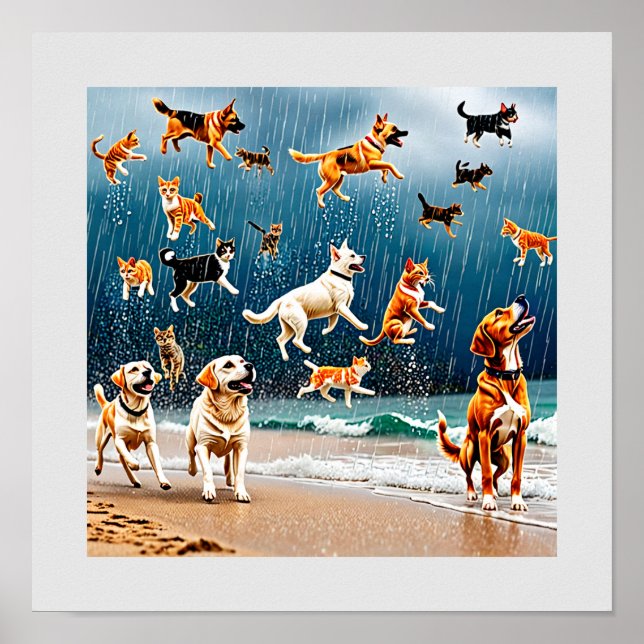 Raining Cats And Dogs Poster (Front)