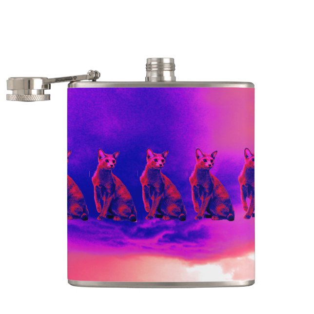 raining cats hip flask (Opened)