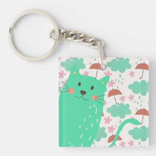 Raining Cats Key Ring