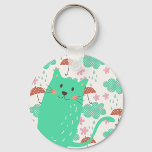 Raining Cats Key Ring