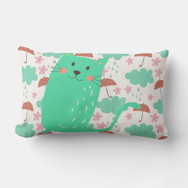 Raining Cats Lumbar Cushion (Front)