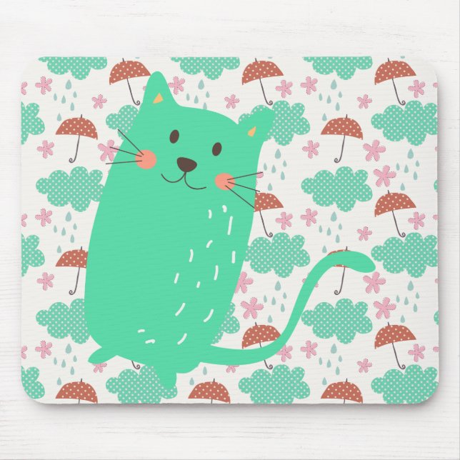 Raining Cats Mouse Pad (Front)