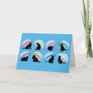 Raining Cats 'n Cats Greeting Card