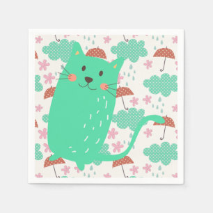 Raining Cats Napkin