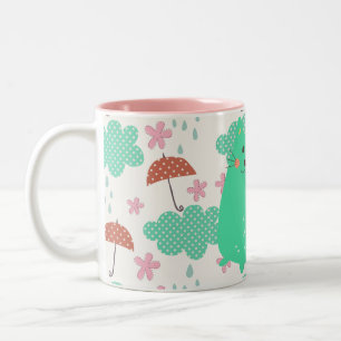 Raining Cats Two-Tone Coffee Mug