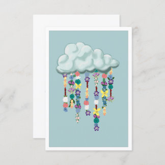 Raining Flowers Enclosure Card