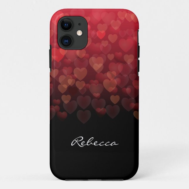 Raining Hearts Case-Mate iPhone Case (Back)