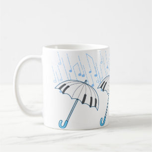 Raining Notes Piano Player Gift Shirt Keyboard Mus Coffee Mug