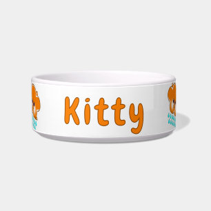 Raining Orange Tabby Cat Cloud - Cat Bowl