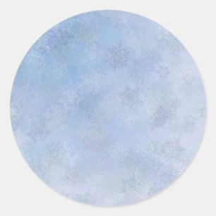 Raining Snowflakes Classic Round Sticker