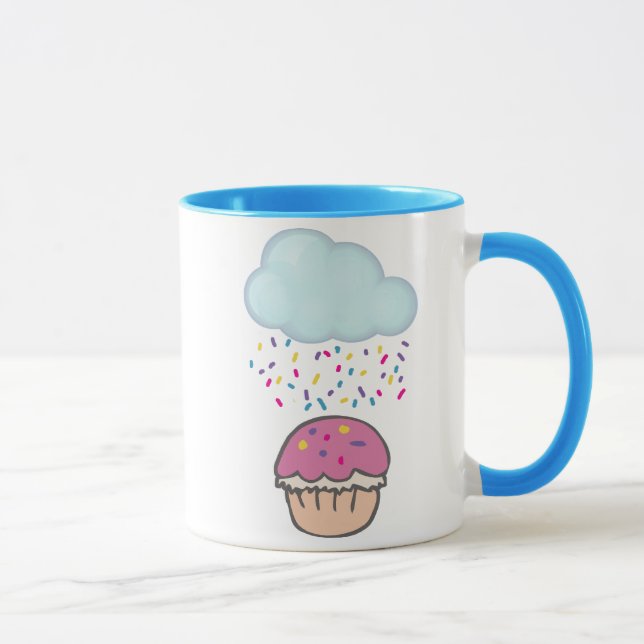 Raining Sprinkles on Cupcake Mug (Right)