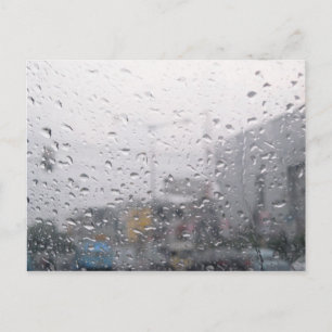 Raining Window Postcard