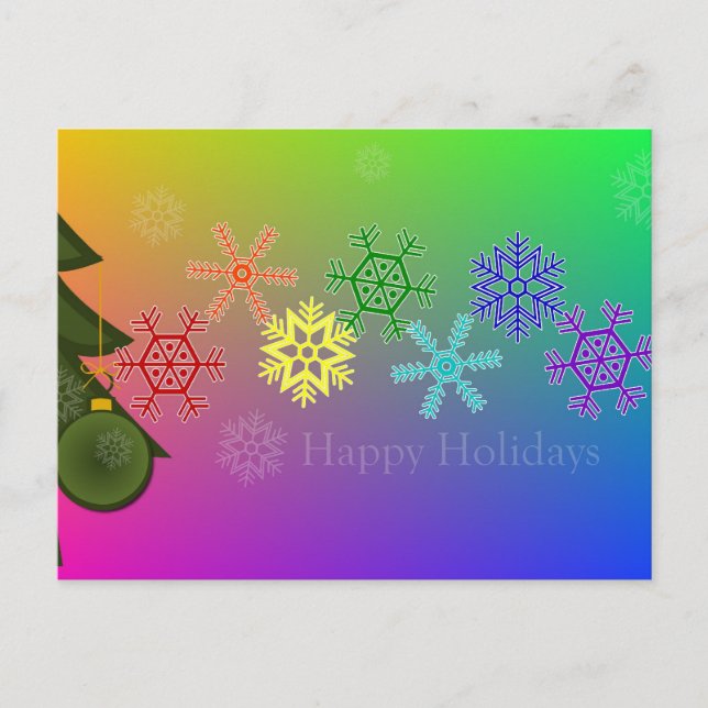 Rainow Snowfalkes Postcard (Front)
