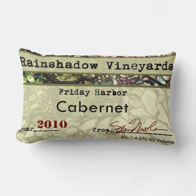 Rainshadow Vineyards Cabernet Lumbar Pillow (Front)