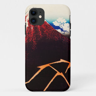 Rainstorm Beneath the Summit by Katsushika Hokusai iPhone 11 Case