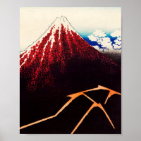 Rainstorm Beneath the Summit by Katsushika Hokusai