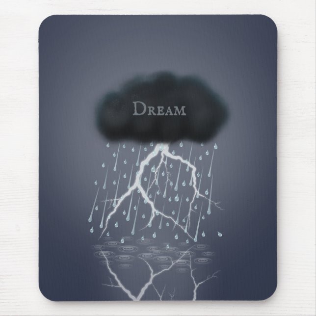 Rainstorm in Surreal Dream World Personalised Mouse Pad (Front)