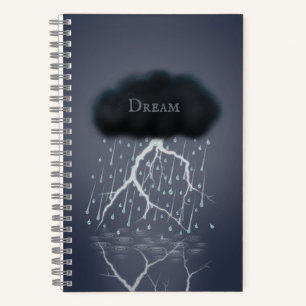 Rainstorm in Surreal Dream World Personalised Notebook