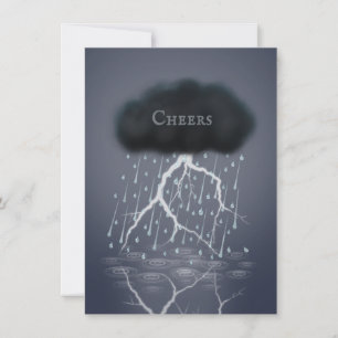 Rainstorm Thunder Cloud & Lightning Personalised Card